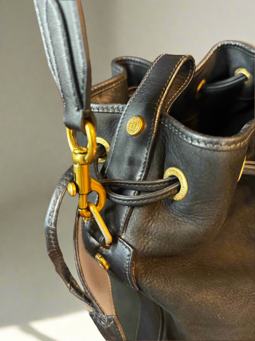 GUCCI Nubuck Bucket - Vintage